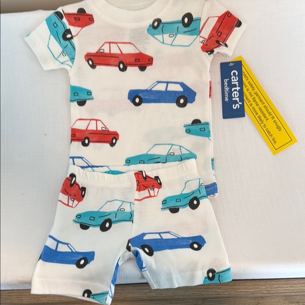 Carter's Retro Car Print Toy Set Red and Blue
